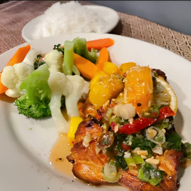 Grilled Salmon.