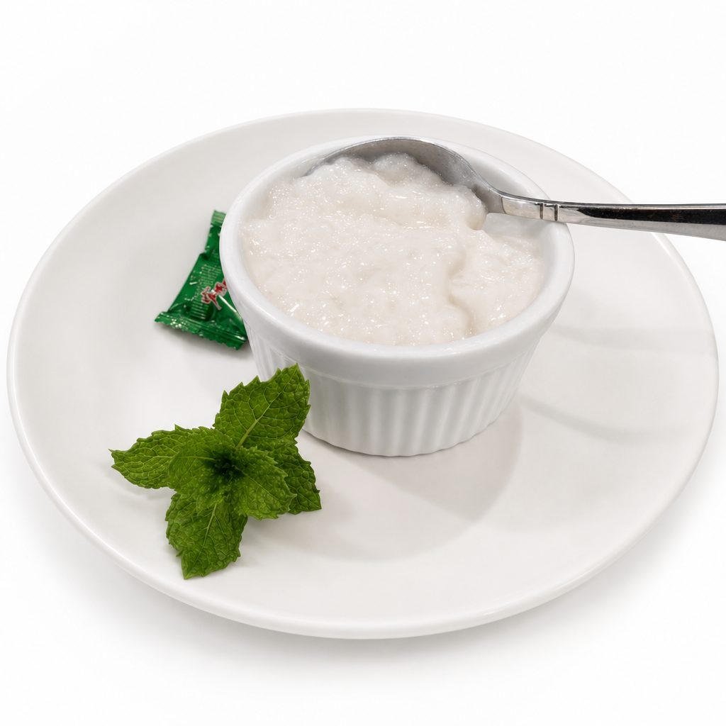 Palm Fruit Pudding with Coconut.