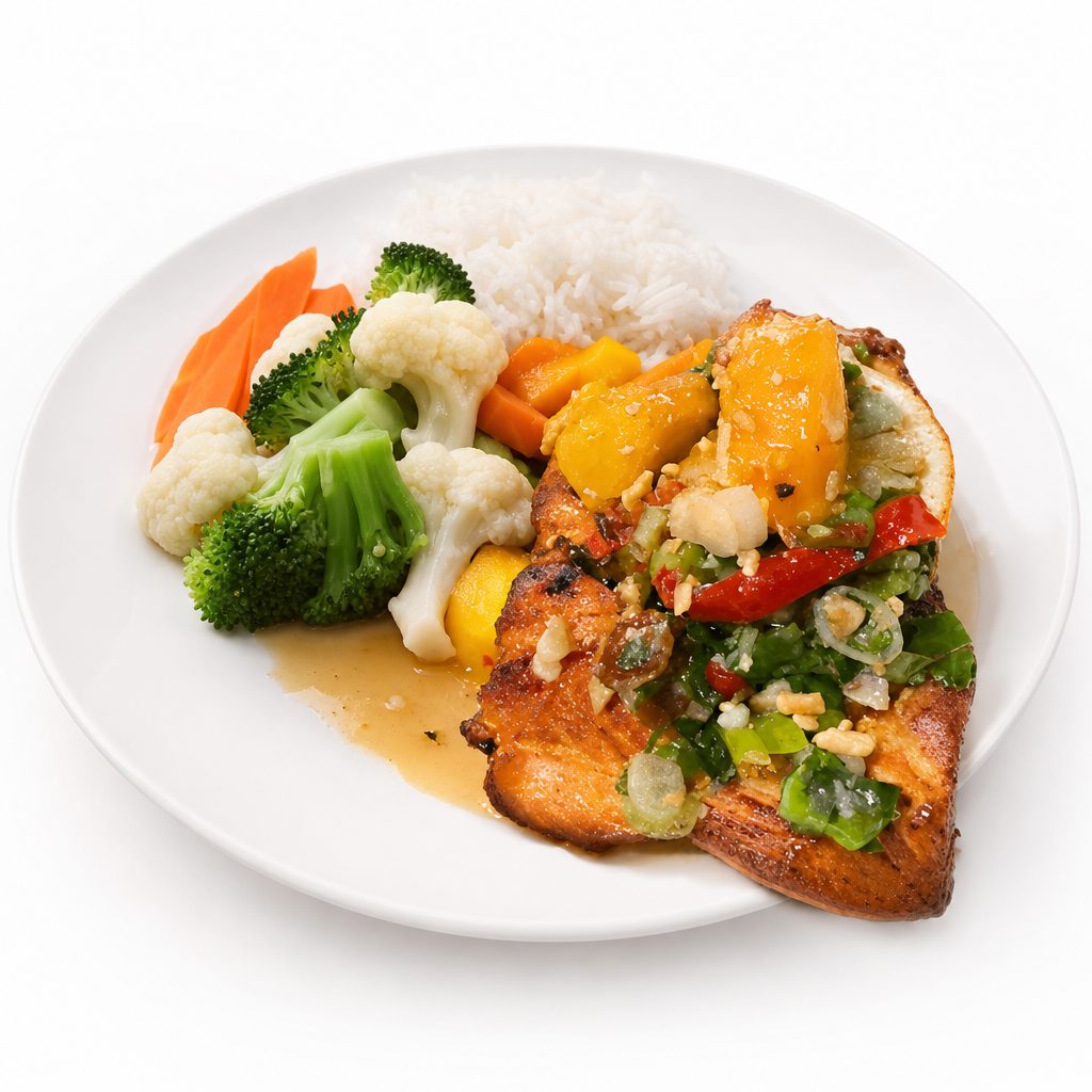 Grilled Salmon.