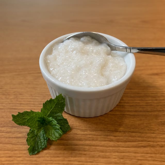 Palm Fruit Pudding with Coconut.
